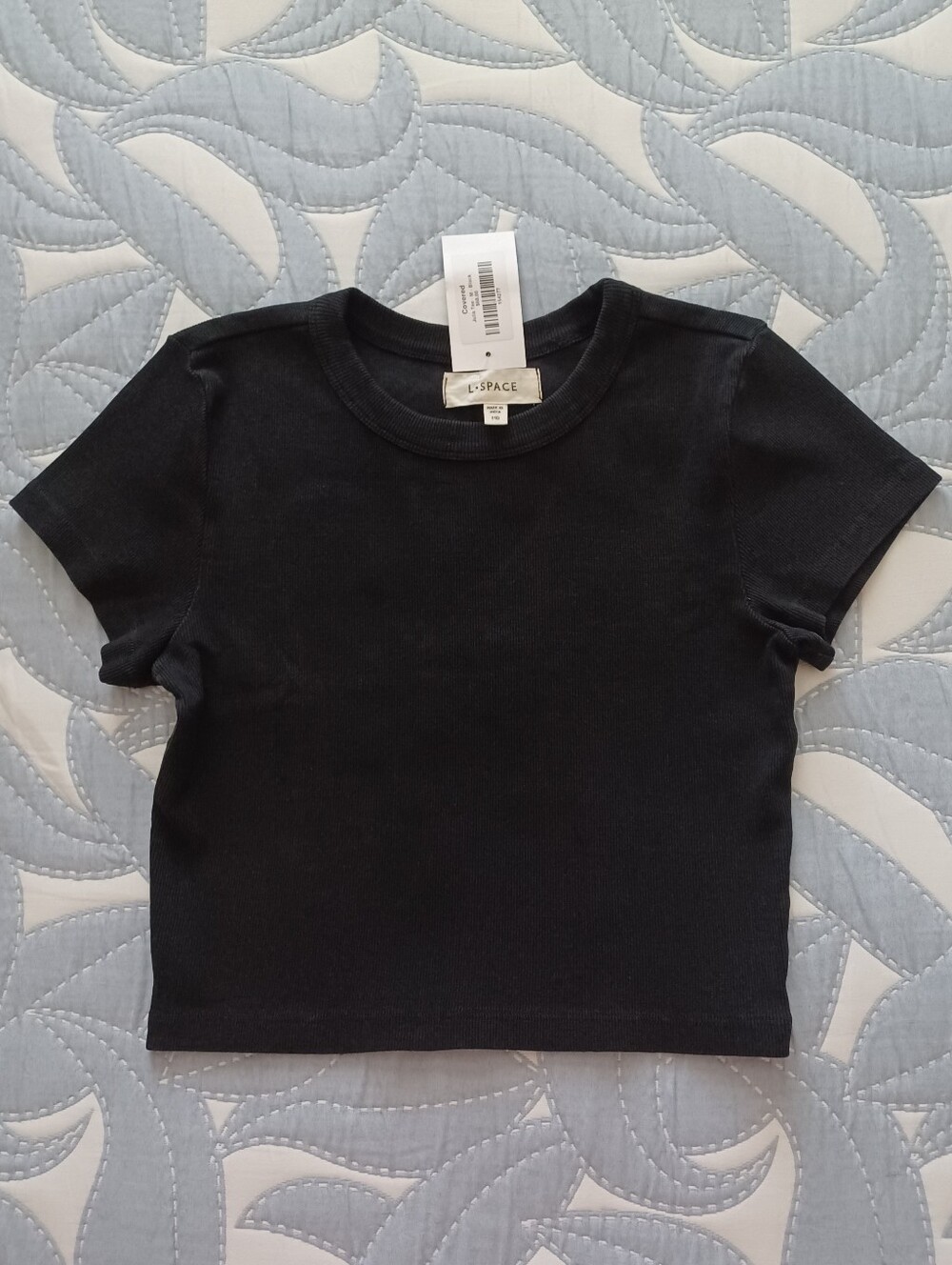 L*Space Julia Baby Tee Black M - Picture 5 of 10